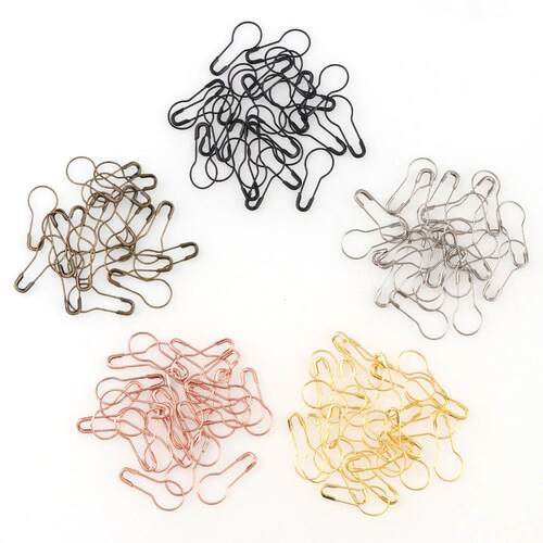 100Pcs Metal Pins Calabash Gourd Pear Shape Safety Metal Cli