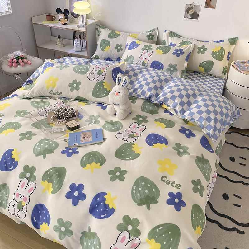 正品常正发货床套上用品四件套纯棉全棉学生宿舍1被.2床单三件单