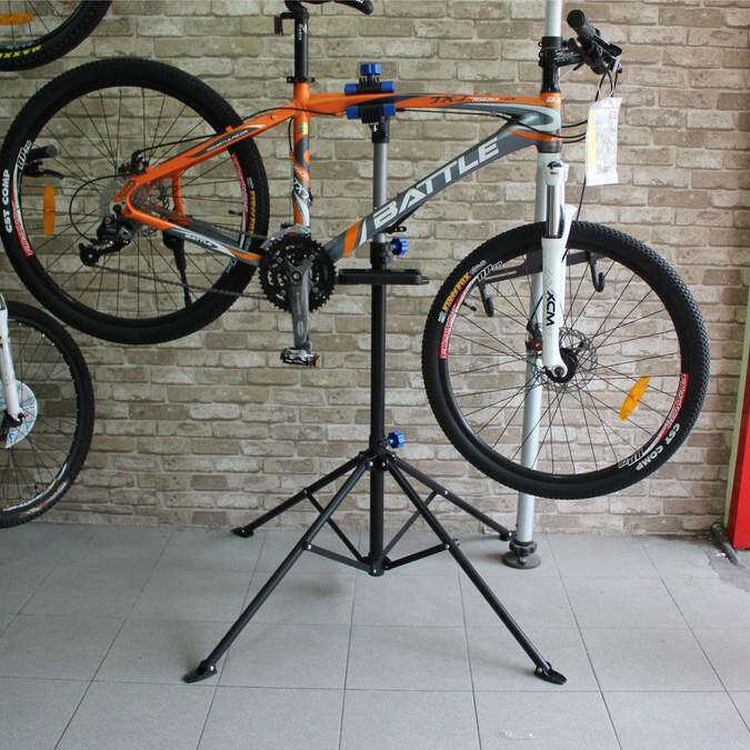 [招代销]自行车山地车单车维修架车店修车架三脚架挂式修理台清洁