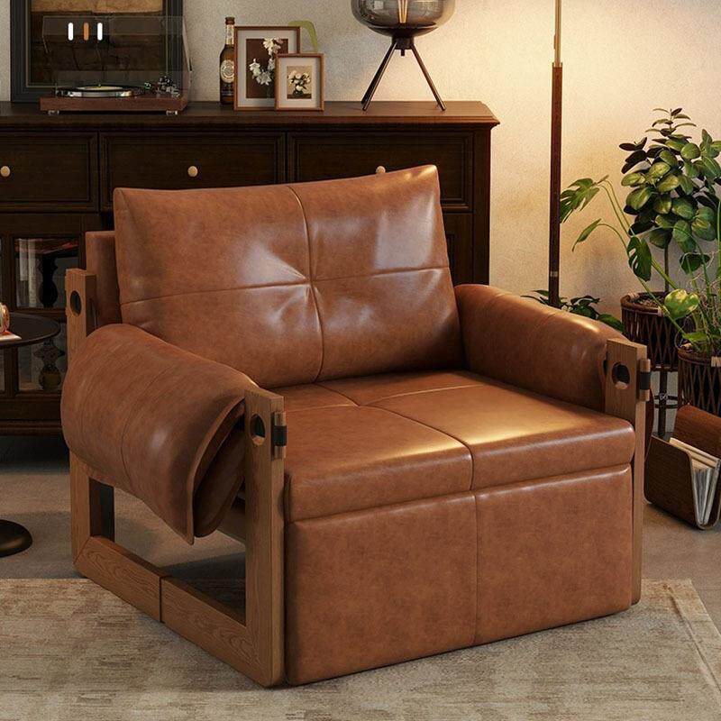 泽西岛单人沙发床可折叠两用2026新款阳台书房实木小户型伸缩床