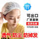 迈利厂家21英寸蓝色双筋一次性无纺布厨师防尘美容头套帽 条形帽