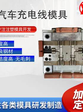 高精密轮速直头卡钳弯头SR穿墙胶套汽车充电线注塑成型模具加工