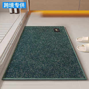 跨境浴室吸水地垫家用厕所门口地毯麻纤维速干门垫进门垫子卫生间