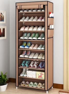 带拉链简易鞋柜鞋橱简约鞋架带放尘罩韩式钢管单排门口置物架置物