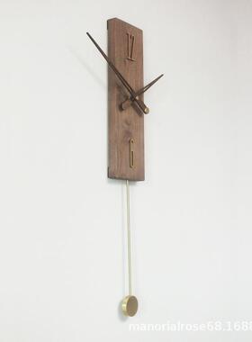 现代极简用客厅艺术装饰挂钟时创意尚奢静音时钟家简约轻胡MR6091