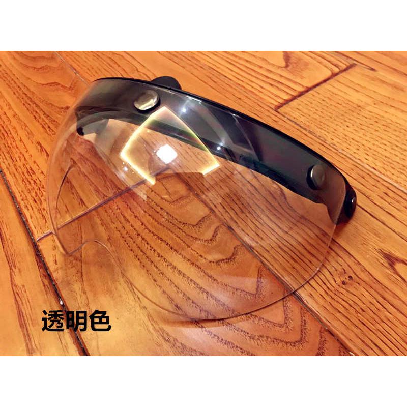 复古半盔摩托电动车头盔飞行盔三扣式纽扣可掀防晒W镜遮阳半镜片