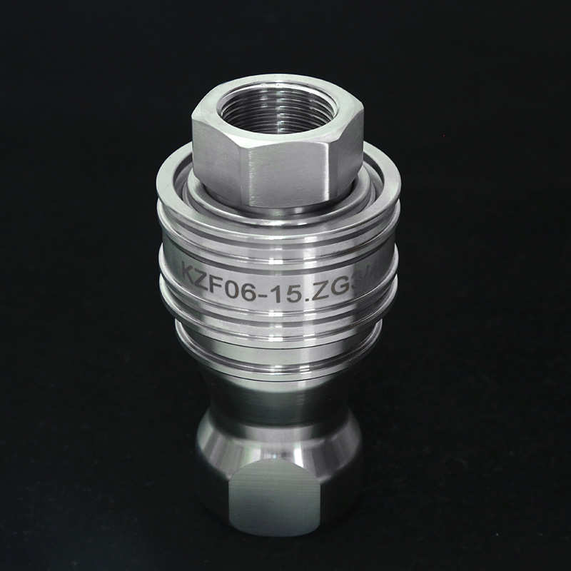 不锈钢快速接头KZF自封接头304双自封接头液压开闭式厂家液压接头