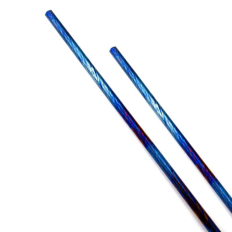 钛马料 钛合金大马士革圆棒材料 刀具DIY材料 EDC工具钛马圆棒 钛
