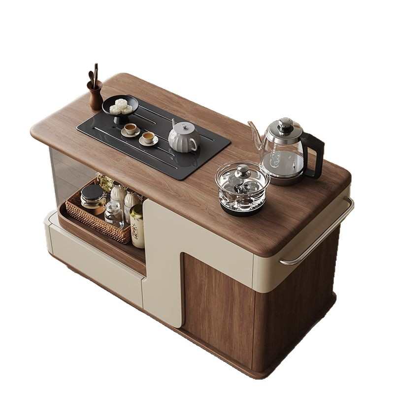移动茶桌泡茶烧水一体家用客厅中古风功夫茶几阳台茶水柜沙发边几