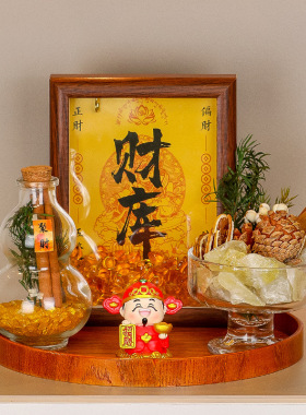 入户门电视柜国潮财神装饰摆件