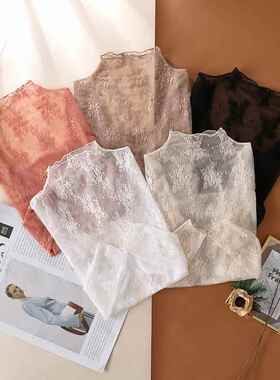 5Color High Quality Lace Spring Mesh Long Sleeve Flower
