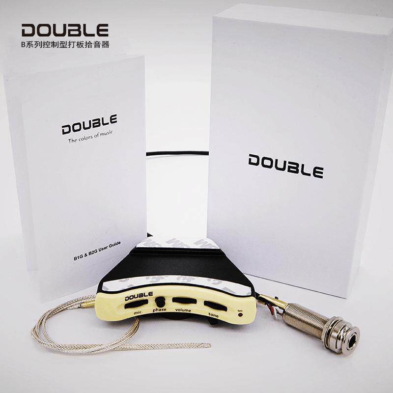 民谣吉他DOUBLE拾音器B1G单音B2G双音系统电箱拾音器加振音孔演出