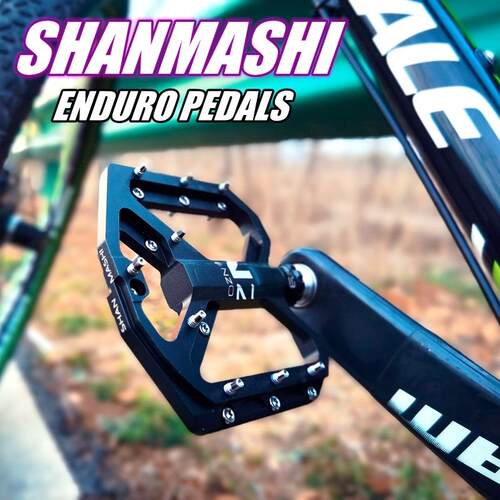 shanmashi ENZO平板CNC自行车脚踏板山地车6轴承脚踏公路单车脚踏