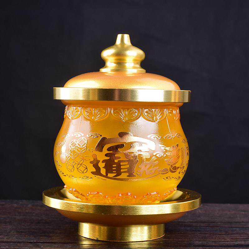 奉神圣水杯茶杯彷琉璃材质供佛用品佛字心经圣水杯包邮