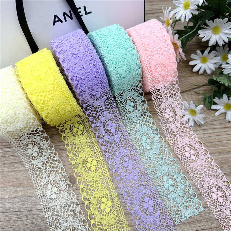 无弹蕾丝花边缎带 4CM花朵饰品花边DIY七彩颜色 现货批发,居家布艺,花边,淘宝优惠券,粉丝福利购,淘宝优惠卷