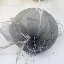 儿童小礼帽女复古时尚可爱羽毛头花舞台出走秀生日头饰发饰发夹