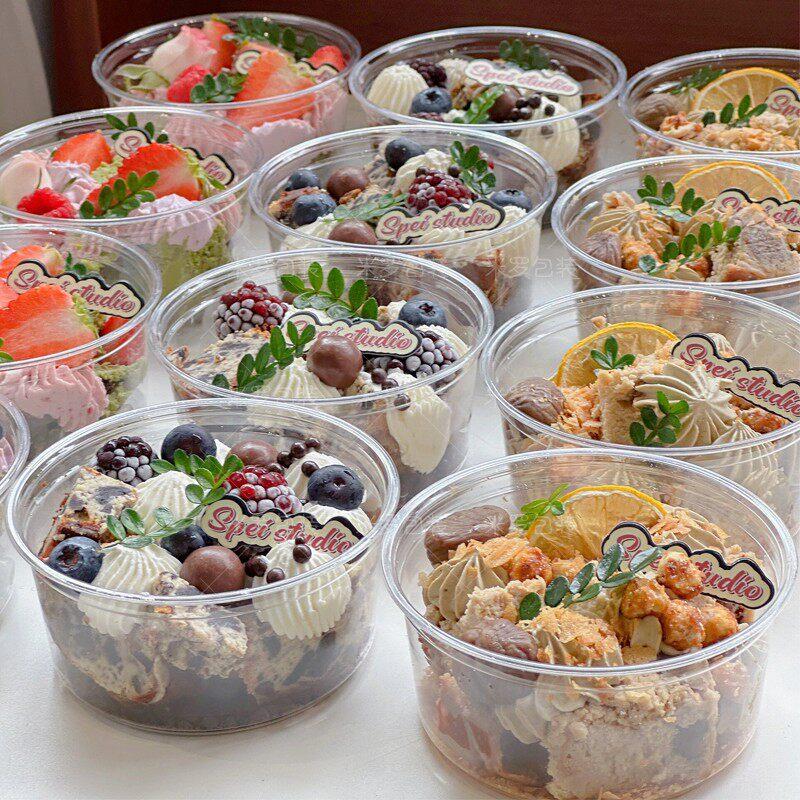 甜沫儿同款榴莲千层蛋糕碗慕斯提拉米苏椰子冻饱饱碗一次性包装盒