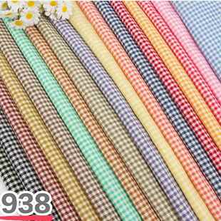 纯棉32支色织3mm秋冬磨毛格面料厂家时装童装男士鞋包宠物工装服