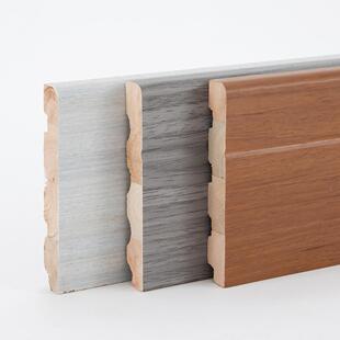 烤漆实木踢脚线木质地角贴脚线木地板8cm10公分6纯实木白色地脚线