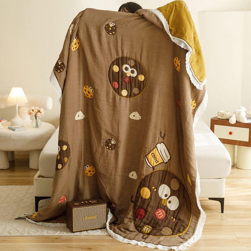 纯纱布秋冬棉被全泡KLL芙被保暖加厚棉棉厚被子卡通棉纱儿童被子