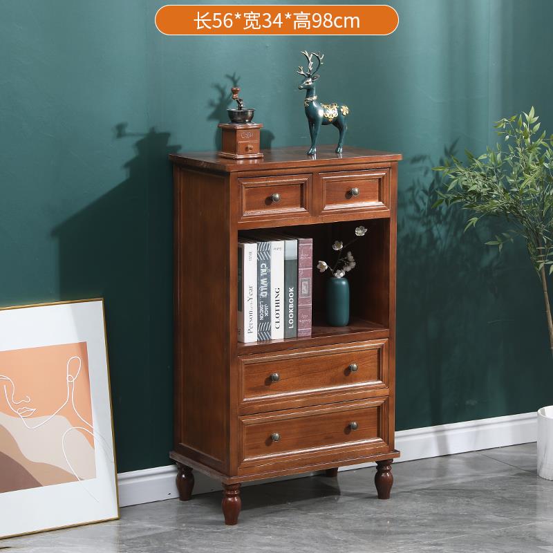 高档五斗柜柜美式实木收靠纳简卧室小柜子床头柜客厅墙抽约屉储物