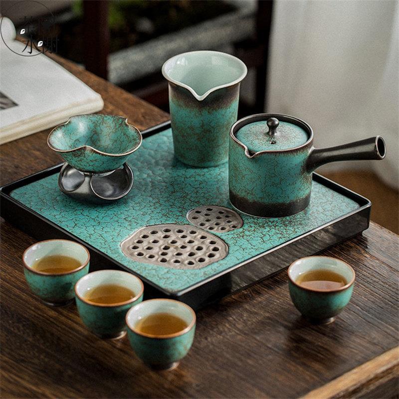 茶阁水榭轻奢功夫茶具套组家用日式陶瓷轻奢高档客厅泡茶茶壶茶杯