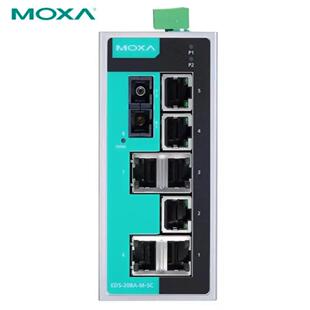 摩莎（MOXA）EDS-208A-M-SC 8口非网管百兆工业以太网交换机