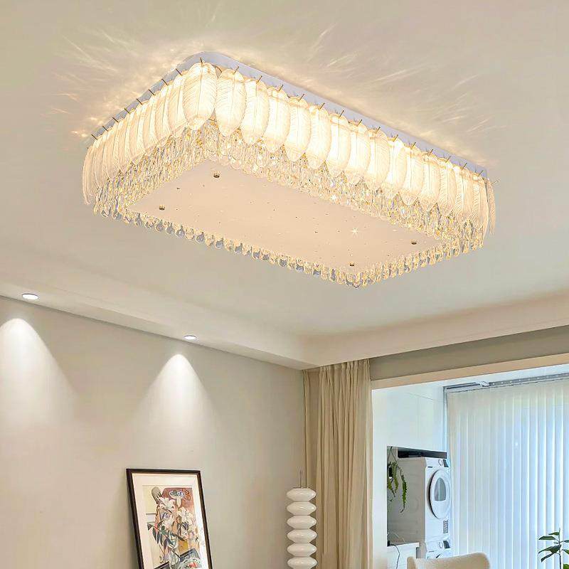 现代轻奢水晶吸顶灯创意2025新款客厅吊灯卧室简约全光谱护眼灯具