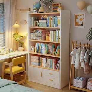 儿童靠实木生态柜书架GRE落地置物架多层客厅板墙储物柜学生家用