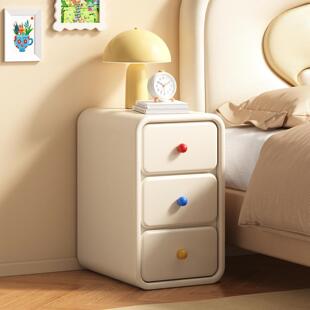 极窄实木床头柜儿童小型家用卧室2025新款奶油风超窄夹缝床边Bω