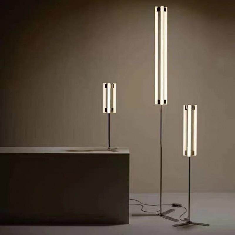 北欧长条吊灯三角LED金属灯卧室床头灯餐厅客厅落地灯设计师吊灯