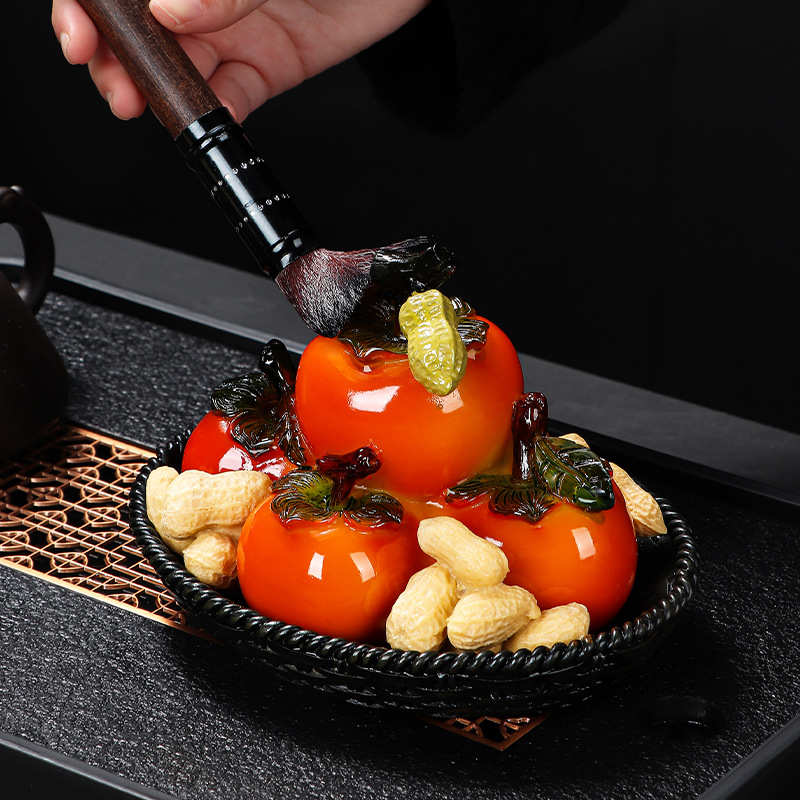 创意变色柿子茶宠摆件可养茶玩功夫茶具配件家居装饰品摆设伴手礼