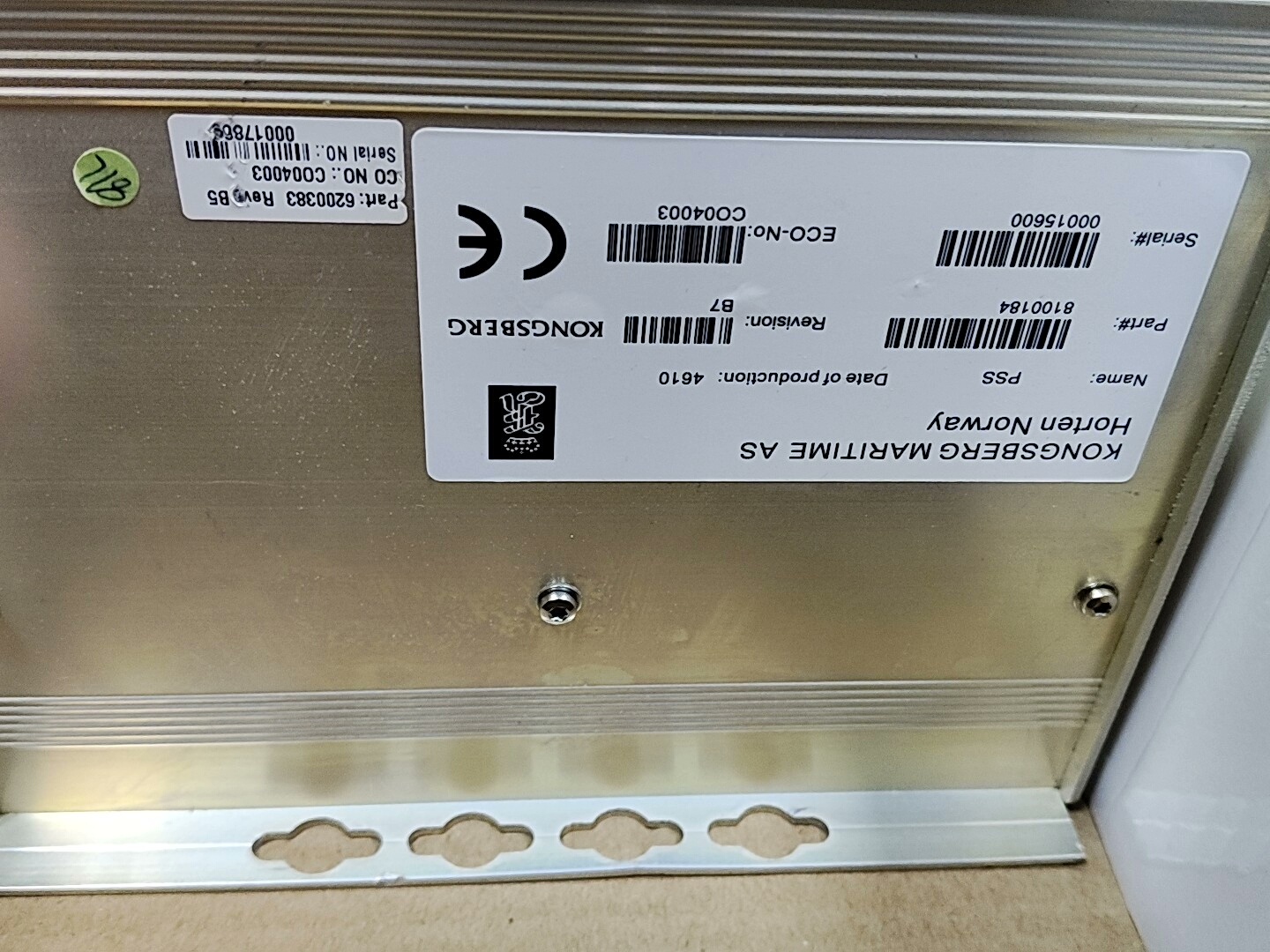 KONGSBERG PSS  8100184 Rev:B7