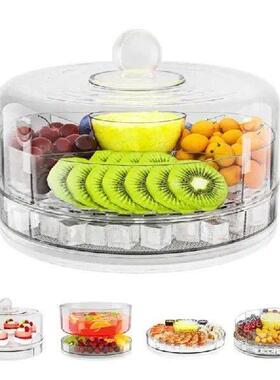 23GA 4 Section Clear Revolving Chilled Tray Snacks Display