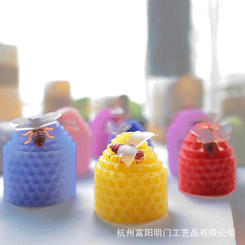 蜡蜡蜡烛蜂蜂巢蜡片装套烛彩色550复古创意迷你蜡烛装饰摆件