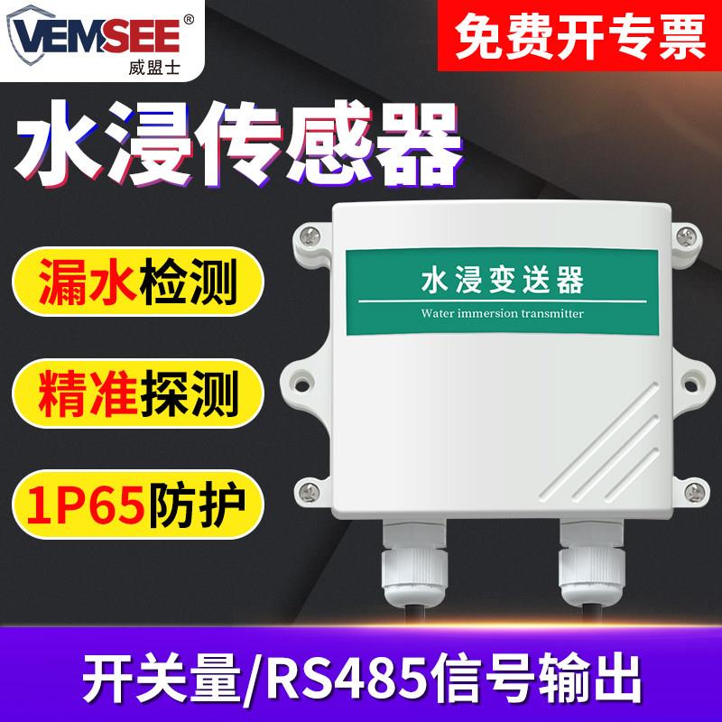 水浸传感器浸水溢水点检测仪远程报警器机房漏水绳定位式变送器