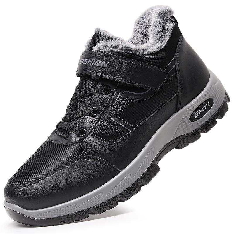 高档老北京布鞋老男鞋冬季中老年暖鞋加厚绒毛保人运动棉休闲爸爸