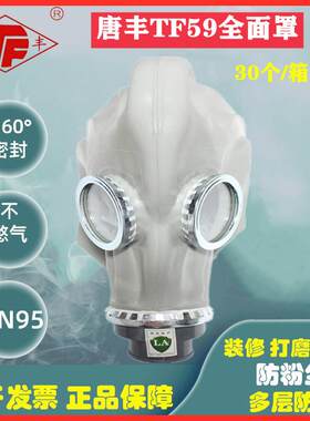 唐丰TF59防毒面具自吸过滤式防毒全面罩 工业制造消防面具 大眼睛