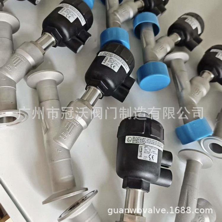 宝德burkert2000气动角座阀 00001488焊接螺纹不锈钢气动角座阀门