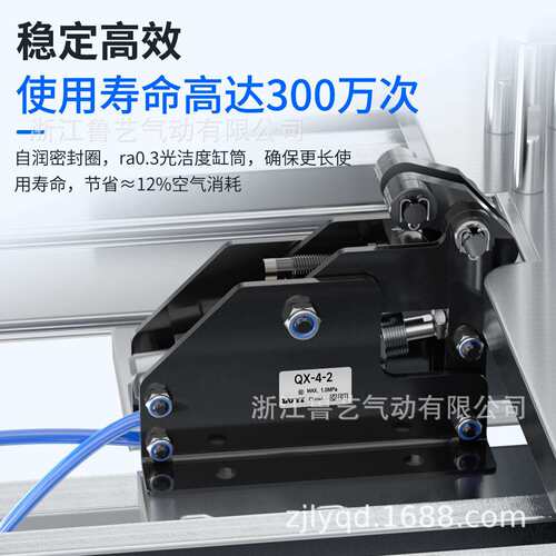 输送流水线阻挡气缸卧式QX-1-2-3-4-2液压可调缓冲阻挡器限位器