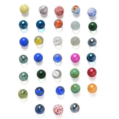 30/50pcs Marbles Glass Ball 16 Mm Cream Console Game Sress P