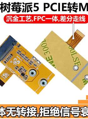 树莓派5 PCIe转M.2 NVME SSD固态硬盘迷你扩展板V2一体差分线2242