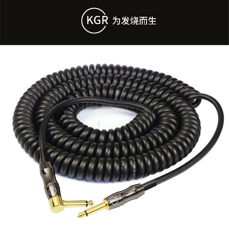 KGR吉他连接线发烧吉他线弹簧线电话线降噪屏蔽乐器线 - 实物图