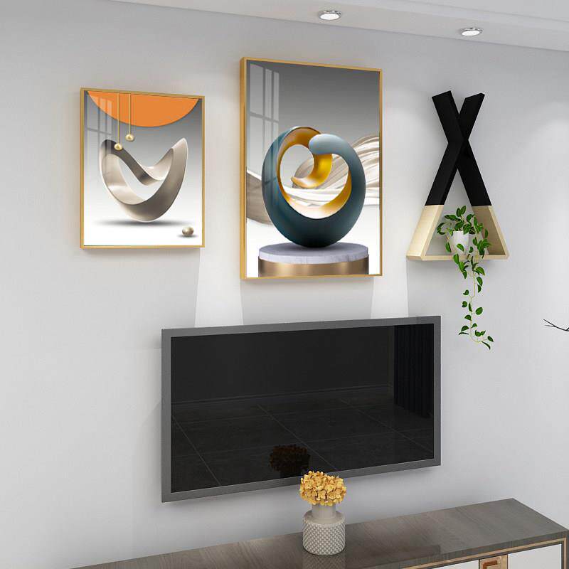 现代简约电视背景墙面装饰客厅装饰画墙壁画挂件轻奢大气挂画组合