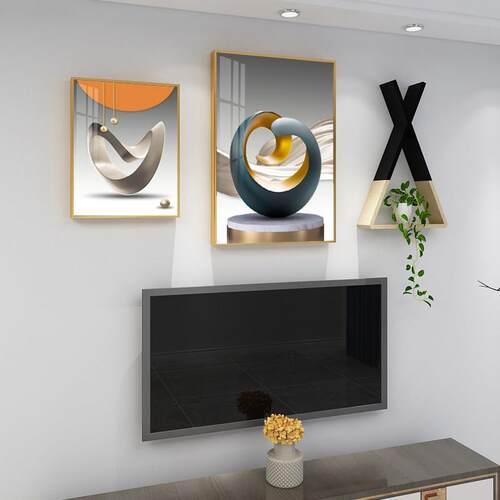 现代简约电视背景墙面装饰客厅装饰画墙壁画挂件轻奢大气挂画组合