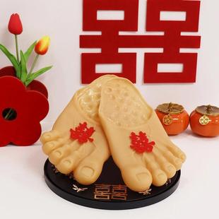 接亲整人新郎恶搞光脚赤脚丫鞋结婚小游戏堵门道具搞怪大脚趾拖鞋