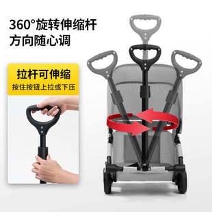 折叠迪泰外出法车拉杆斗犬小型宠物遛狗推车轻便狗狗出行代步