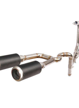 摩托车改装YZF-R250 R300 R25 R3全套中段不锈钢钛合金前段排气管