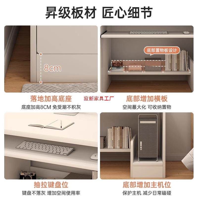 书桌学生家用办公桌台工式学生学习写字室桌子作NNF台卧抽带屉电