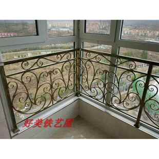 欧式铁艺护栏栏杆楼梯扶手飘窗栏杆阁楼围栏阳台走廊护栏